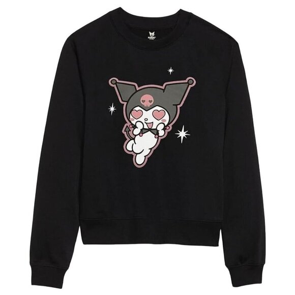 Sanrio Hello Kitty Kuromi Heart Eyes Sweatshirt Adult XL Crewneck Long Sleeve - Picture 1 of 11